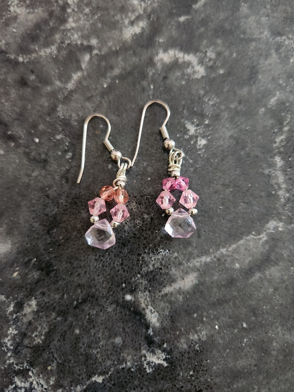 Pink Crystal Dangle Earrings - Women's Jewelry